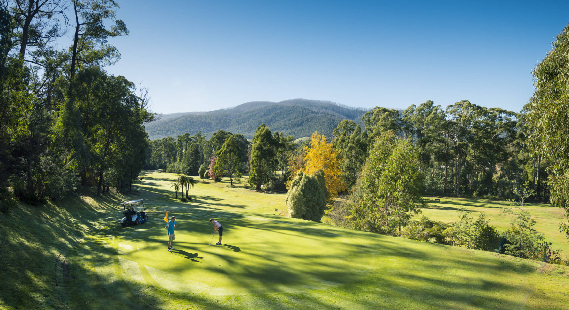 Playing golf at Marysville Golf Course